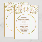 Nieuw modern herfst huis verjaardagsfeestje in kaart (Voorkant / Achterkant)