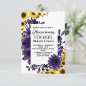 Nieuw modern herfstfeest in huis met huisverwarmin kaart (Staand voorkant)