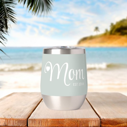 Nieuw Moeder Cadeau Salie Groen Script Moeder Geve (Strand (Gedraaid) )