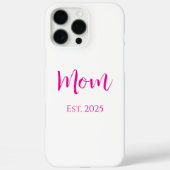 Nieuw Mom Hot Pink Script Moederdag Case-Mate iPhone Case (Achterkant)