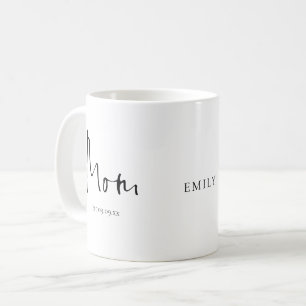 Nieuw Mom Set Date Name Script Koffiemok