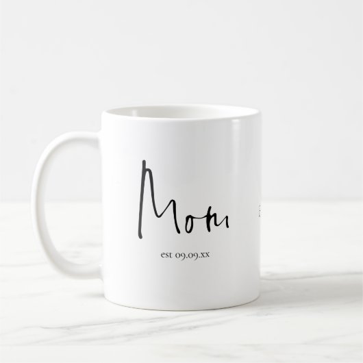 Nieuw Mom Set Date Name Script Koffiemok (Links)