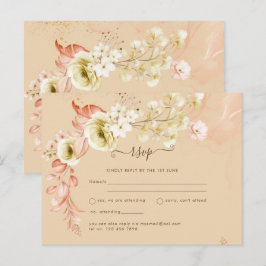 NIEUW! Mooie Koraal Olijf Bloemen Gemengde KLEUREN Briefkaart