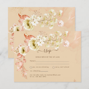 NIEUW! Mooie Koraal Olijf Bloemen Gemengde KLEUREN Briefkaart