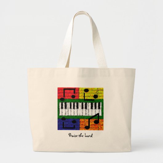 NIEUW MUZIEK GROTE TOTE BAG (Voorkant)