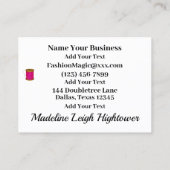 Nieuw Naaien / Naadstress / Mode Visitekaartje (Achterkant)