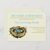 Nieuw Nest Moving Announcement Briefkaart (Voorkant / Achterkant)