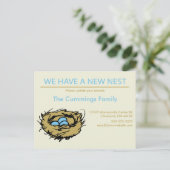 Nieuw Nest Moving Announcement Briefkaart (Staand voorkant)