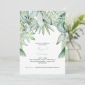 Nieuw Neutral Tropical Baby shower Invitation Kaart (Staand voorkant)