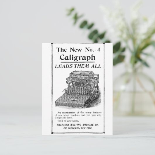 Nieuw nr. 4 Caligraph Briefkaart (Staand voorkant)