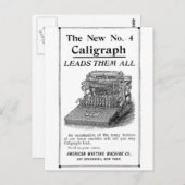 Nieuw nr. 4 Caligraph Briefkaart (Voorkant / Achterkant)