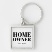 Nieuw onroerend goed voor huiseigenaars sleutelhanger (Voorkant)