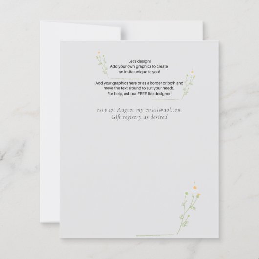 NIEUW! ONTWERP EIGEN TROUWKAART - vanaf 0,50 (Achterkant)