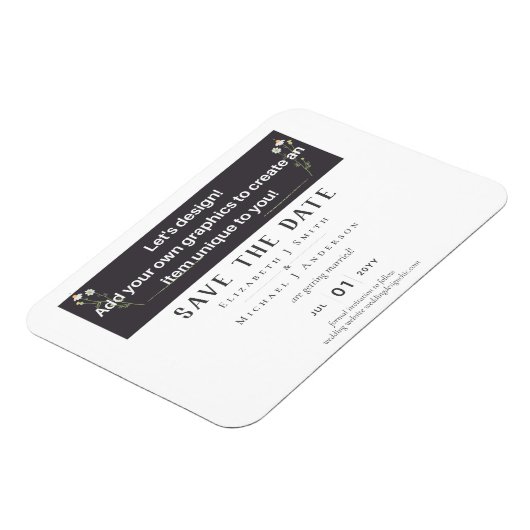 NIEUW! ONTWERP EIGEN WEDDING BEWAART MAGNETISCH MAGNEET (Linkerzijde)