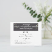 NIEUW! ONTWERP EIGEN WEDDING RSVP-Briefkaart vanaf Briefkaart (Staand voorkant)