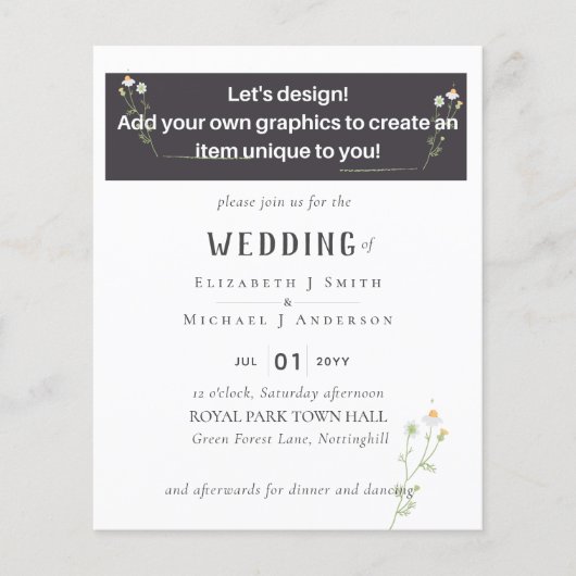 NIEUW! ONTWERP EIGEN WEDDINGINVITATIEFLYER!! Begro Flyer (Voorkant)