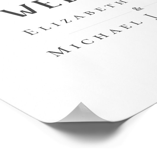 NIEUW! ONTWERP EIGEN WELKOMME WEDDING POSTER Budge (Hoek)