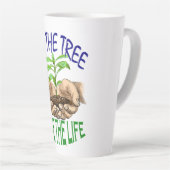 NIEUW ONTWERP GO GREEN TALL COFFEE MOK (Rechterhoek)
