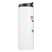 Nieuw ontwerp "Maakt je tong slap je brein" Thermosbeker (Gedraaid links)