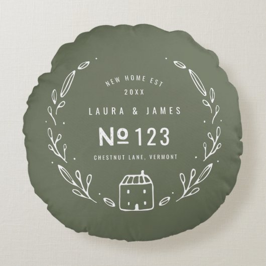 Nieuw ontwerp met eigen hand rond kussen (Voorkant)