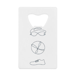 Nieuw ontwerp met triathlon creditkaart flessenopener