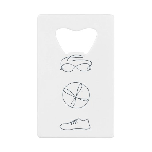 Nieuw ontwerp met triathlon creditkaart flessenopener (Voorkant)