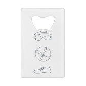 Nieuw ontwerp met triathlon creditkaart flessenopener (Achterkant)