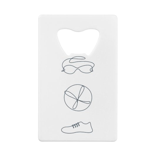 Nieuw ontwerp met triathlon creditkaart flessenopener (Achterkant)