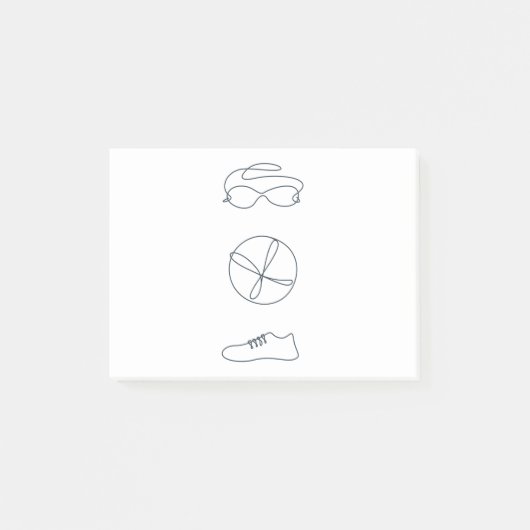 Nieuw ontwerp met triathlon post-it® notes (Voorkant)