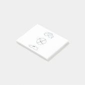 Nieuw ontwerp met triathlon post-it® notes (Schuin)