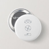 Nieuw ontwerp met triathlon ronde button 5,7 cm (Voorkant /achterkant)