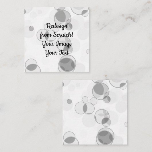 Nieuw ontwerp vanaf krassen - Creëer Uw eigen Vierkante Visitekaartje (Voorkant / Achterkant)