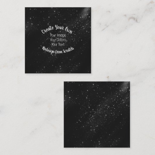 Nieuw ontwerp vanaf krassen - Creëer Uw eigen Vierkante Visitekaartje (Voorkant / Achterkant)