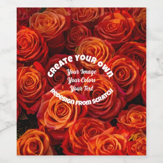 Nieuw ontwerp vanaf krassen - Creëer Uw eigen Wijn Etiket (Enkel label)