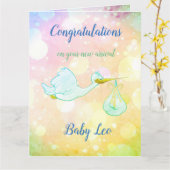 Nieuw ontwerp voor Baby Boy Kaart (Gele Bloem)