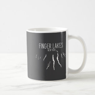 Nieuw ontwerp voor kaart van New York Finger Lakes Koffiemok