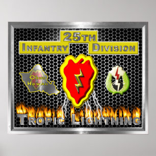 Nieuw ontworpen 25e infanteriedivisie poster