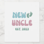 Nieuw oom - Baby onthaal - Wijnlabel Wijn Etiket (Enkel label)