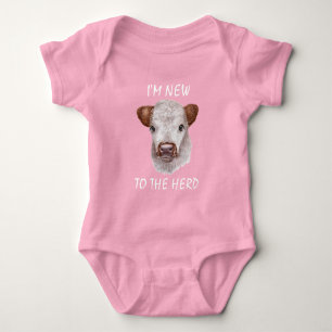 Nieuw op de Koe Calf van de Herd Hoogland Baby Romper