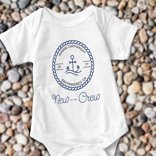 Nieuw op de Nautical Blue Boat Anchor Custom Romper