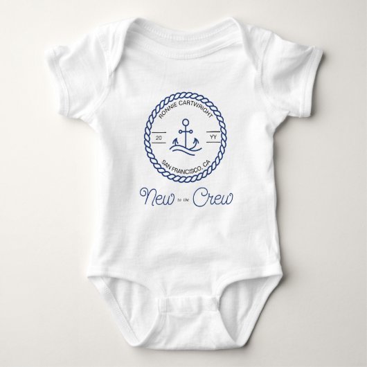 Nieuw op de Nautical Blue Boat Anchor Custom Romper (Voorkant)