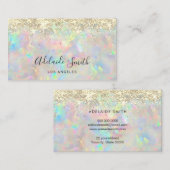 Nieuw Opal edelsteen faux glitter visitekaartje (Voorkant / Achterkant)