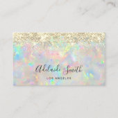 Nieuw Opal edelsteen faux glitter visitekaartje (Voorkant)