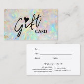 Nieuw Opal Texture Cadeaubon Visitekaartje (Voorkant / Achterkant)