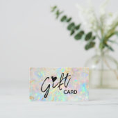 Nieuw Opal Texture Cadeaubon Visitekaartje (Staand voorkant)