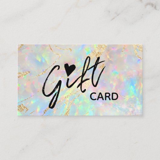 Nieuw Opal Texture Cadeaubon Visitekaartje (Voorkant)
