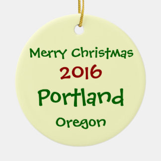 NIEUW OREGON MERRY CHRISTMAS-ORNAMENT VAN PORTLAND KERAMISCH ORNAMENT