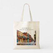 Nieuw Orleans Aquarel Verjaardagsweekend Tote Bag (Achterkant)