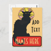 Nieuw orleans Chat Noir geeft het Lege Briefkaart  (Voorkant / Achterkant)