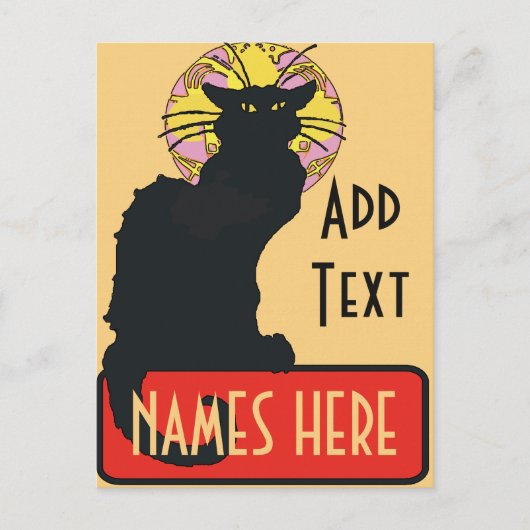 Nieuw orleans Chat Noir geeft het Lege Briefkaart  (Voorkant)